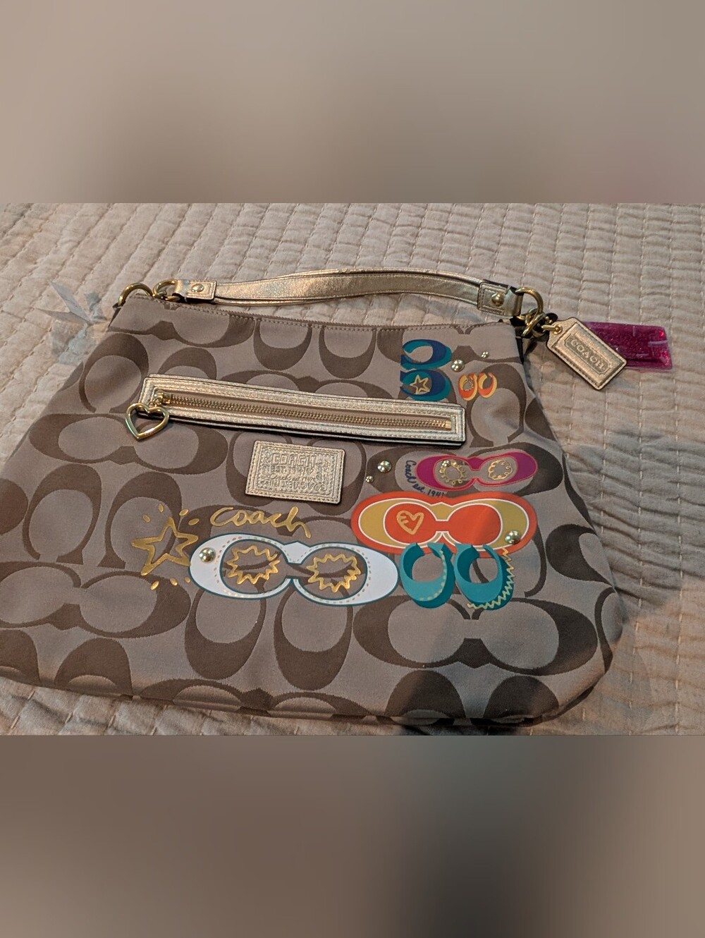 Nwt Coach Poppy Graffiti Bag